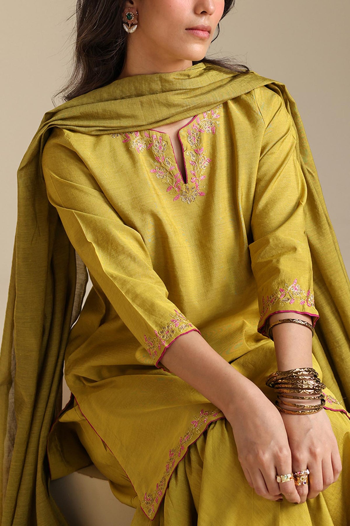 Serene Embroidered Gharara Ensemble