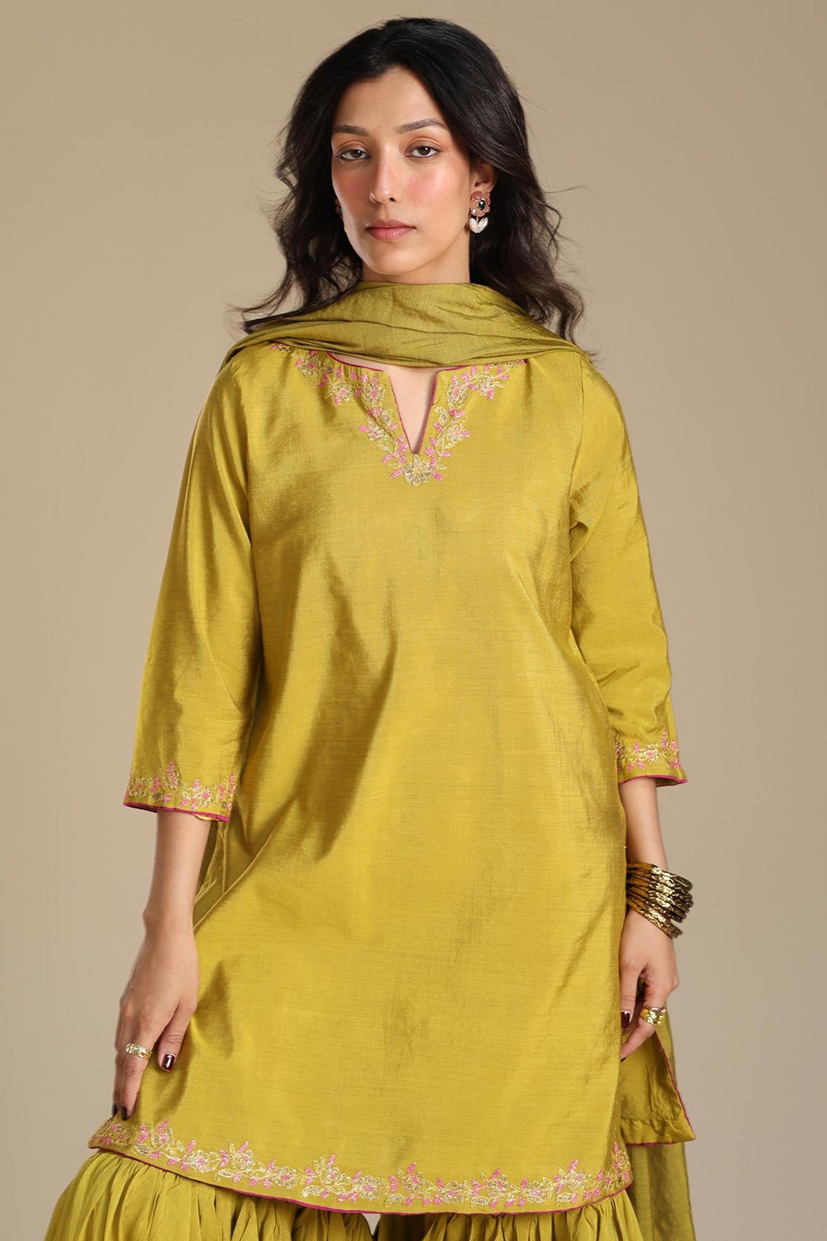 Serene Embroidered Gharara Ensemble
