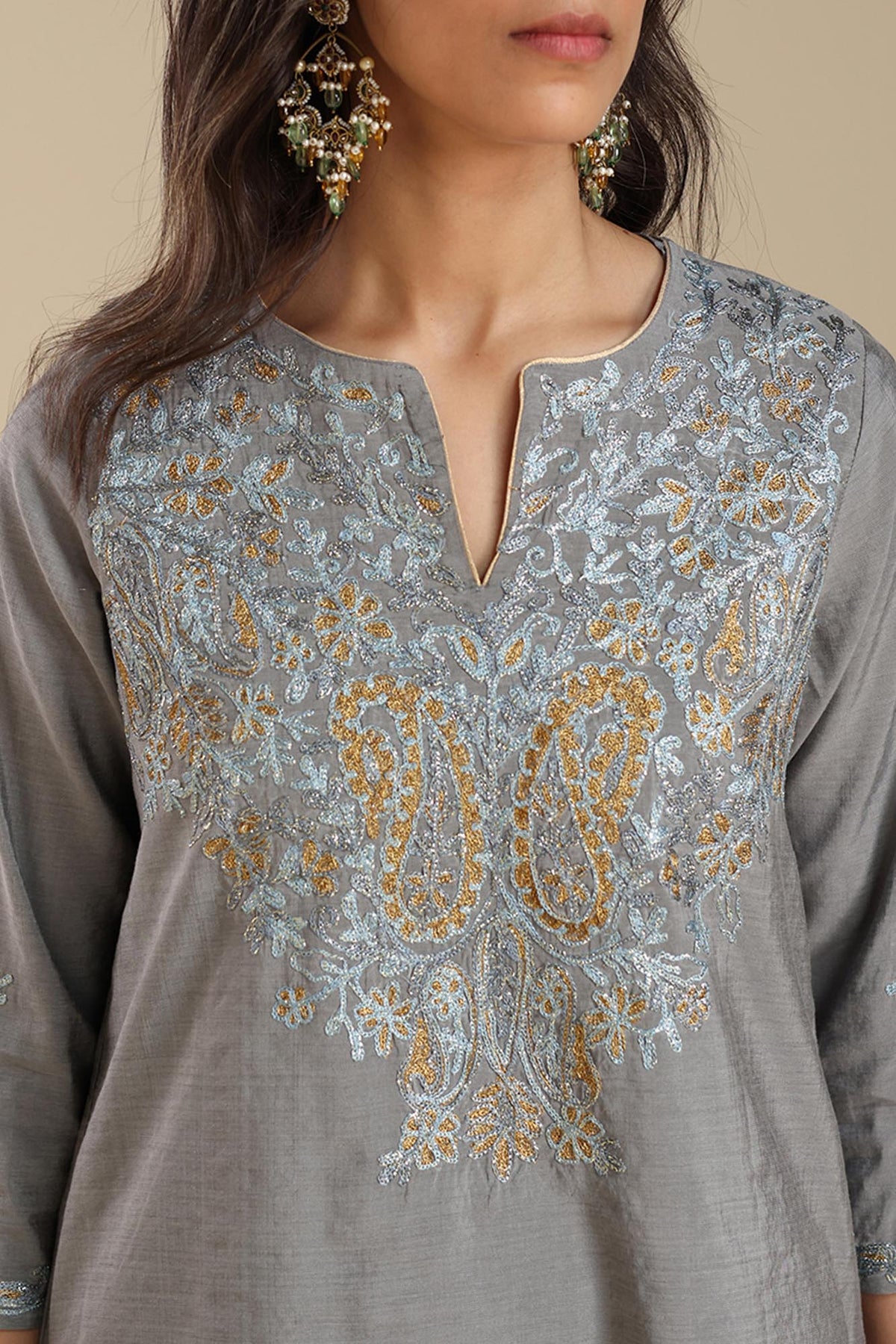 Gilded Embroidered Gharara Set