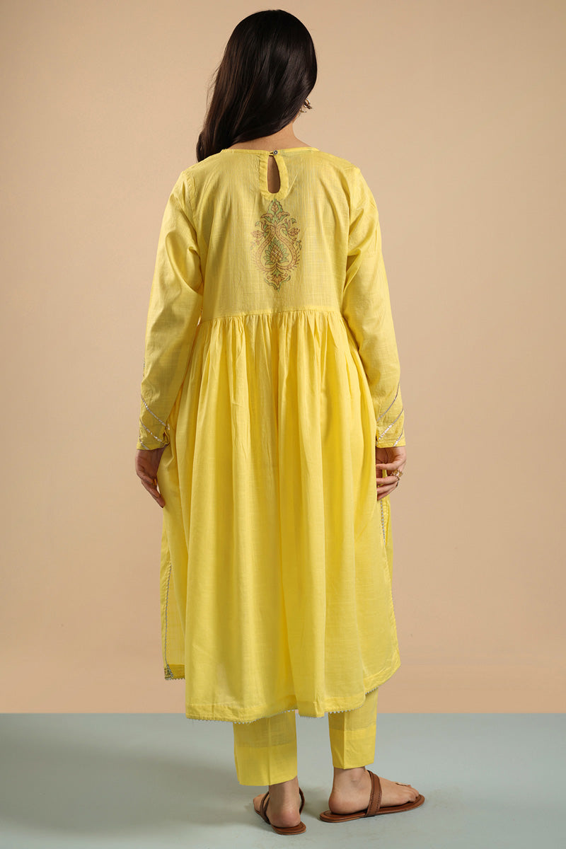 Block-Printed Anarkali Set