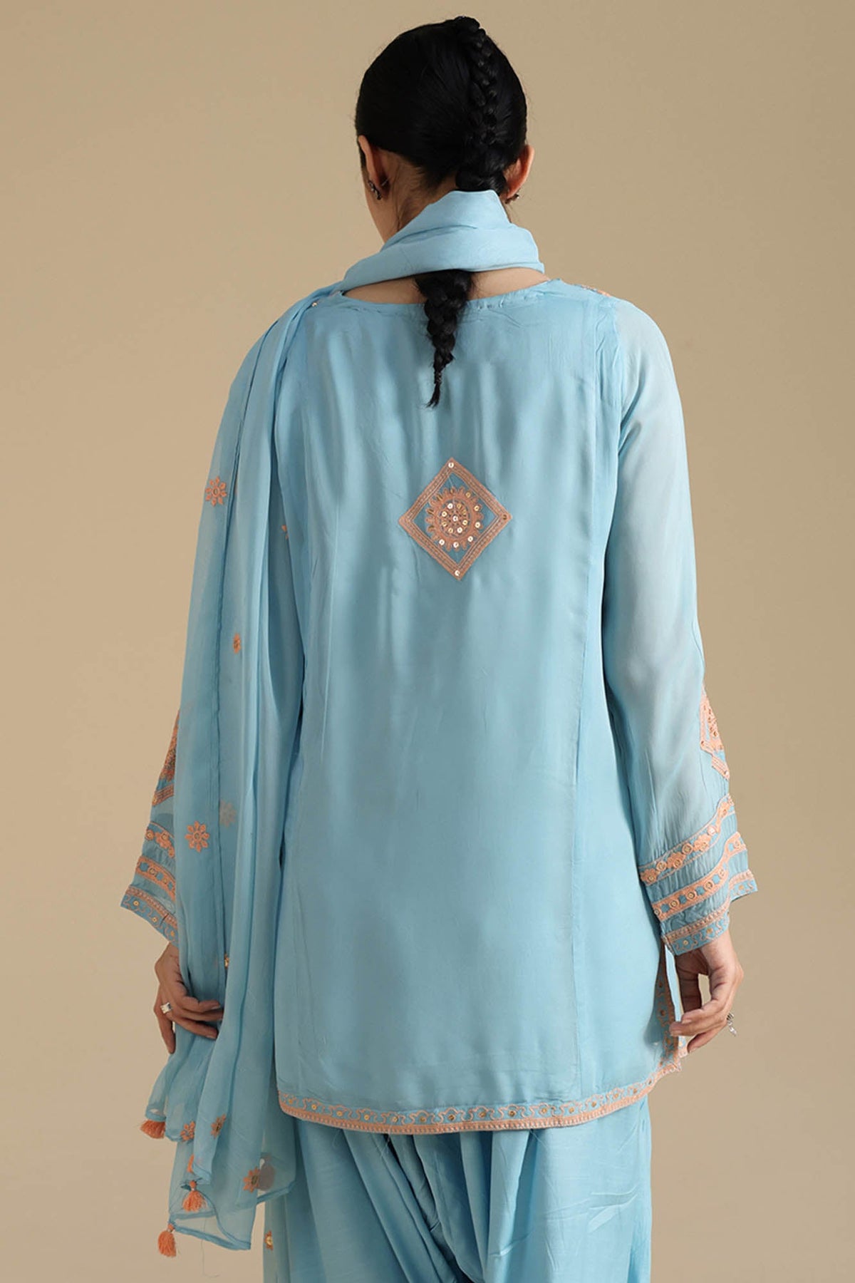 Sheesh Embroidered Farshi Set