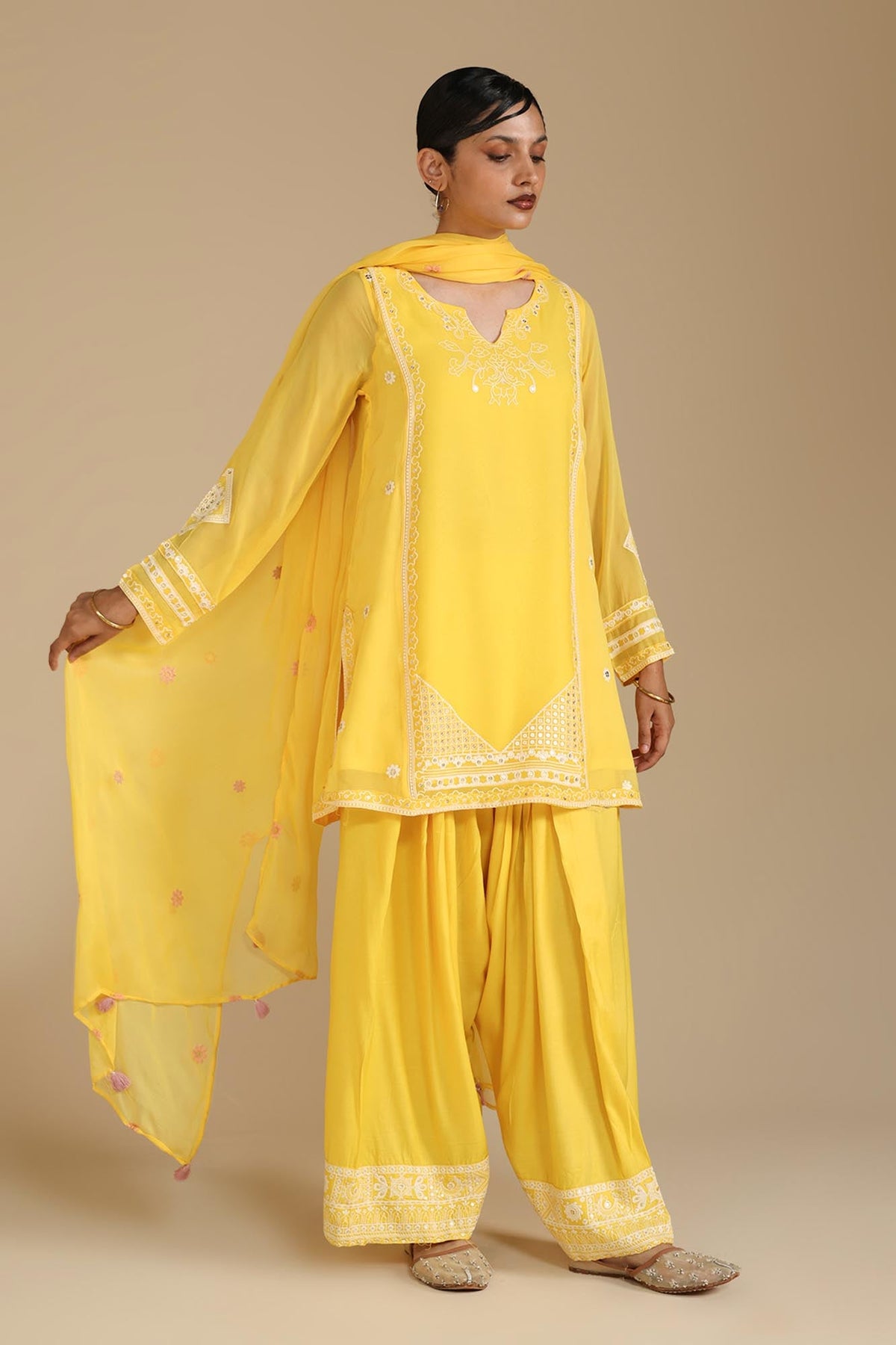 Sheesh Embroidered Farshi Set