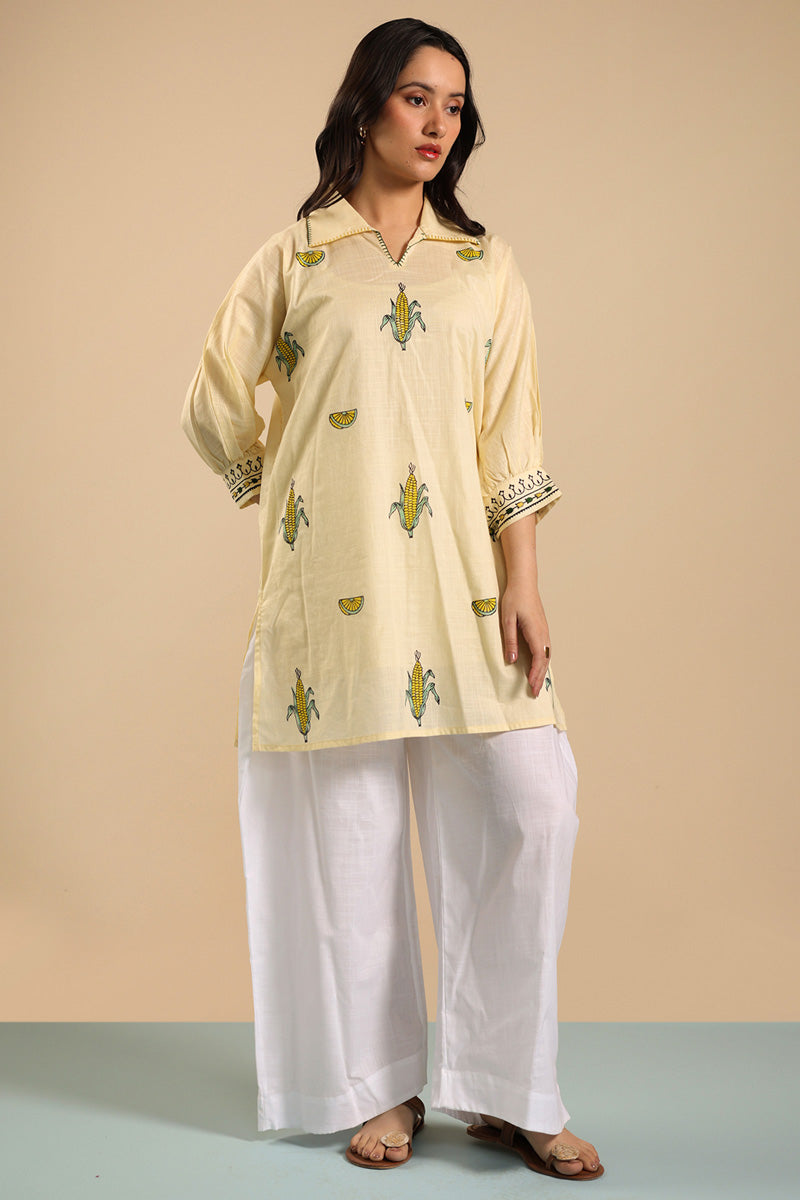 Hand-Block Printed Corn Set
