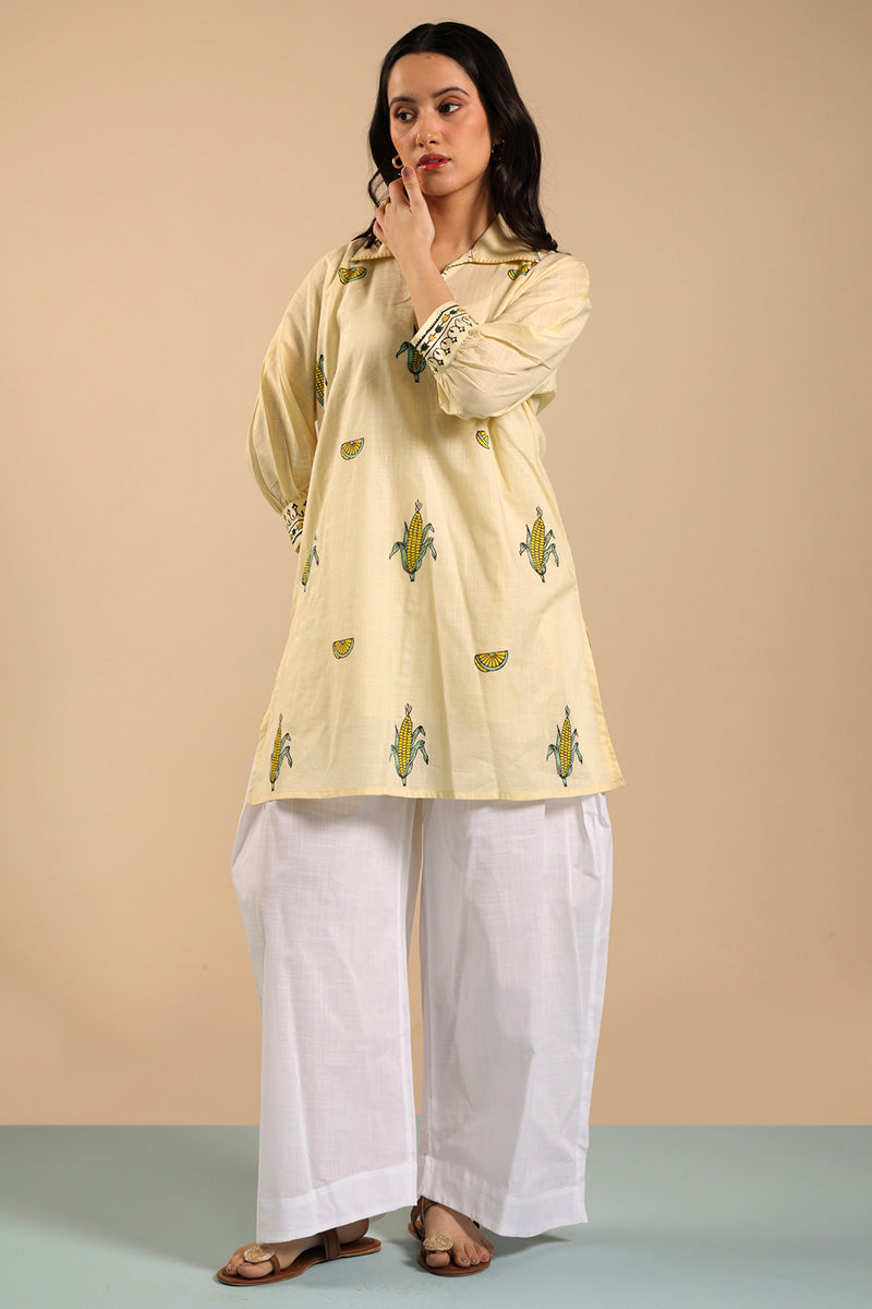 Hand-Block Printed Corn Set