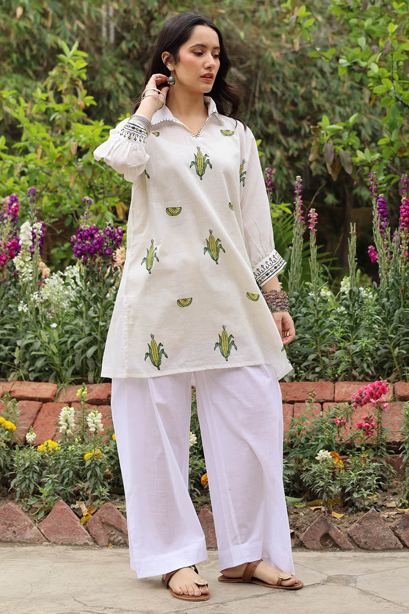 Hand-Block Printed Corn Set