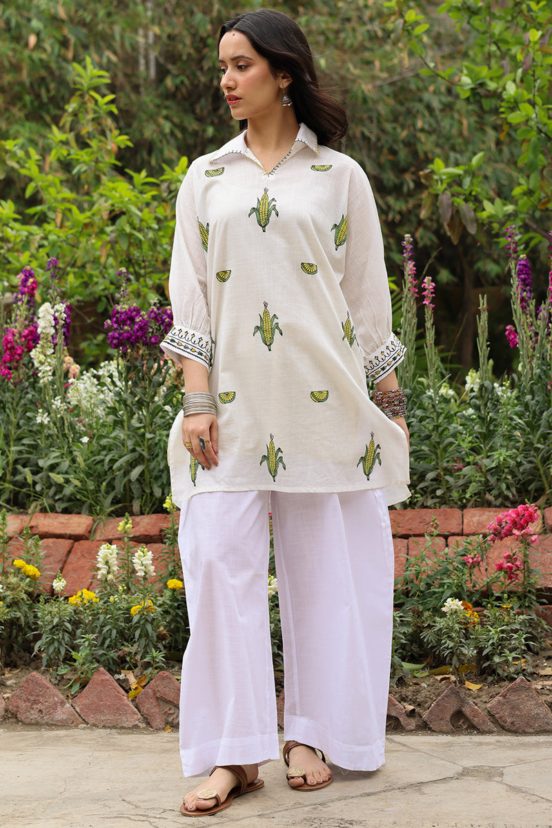 Hand-Block Printed Corn Set