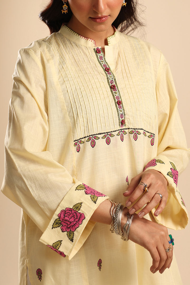 Rose Block Printed Kurta