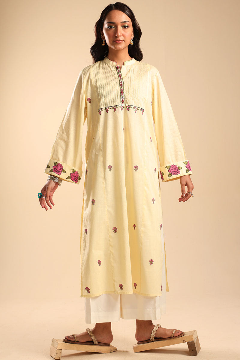 Rose Block Printed Kurta