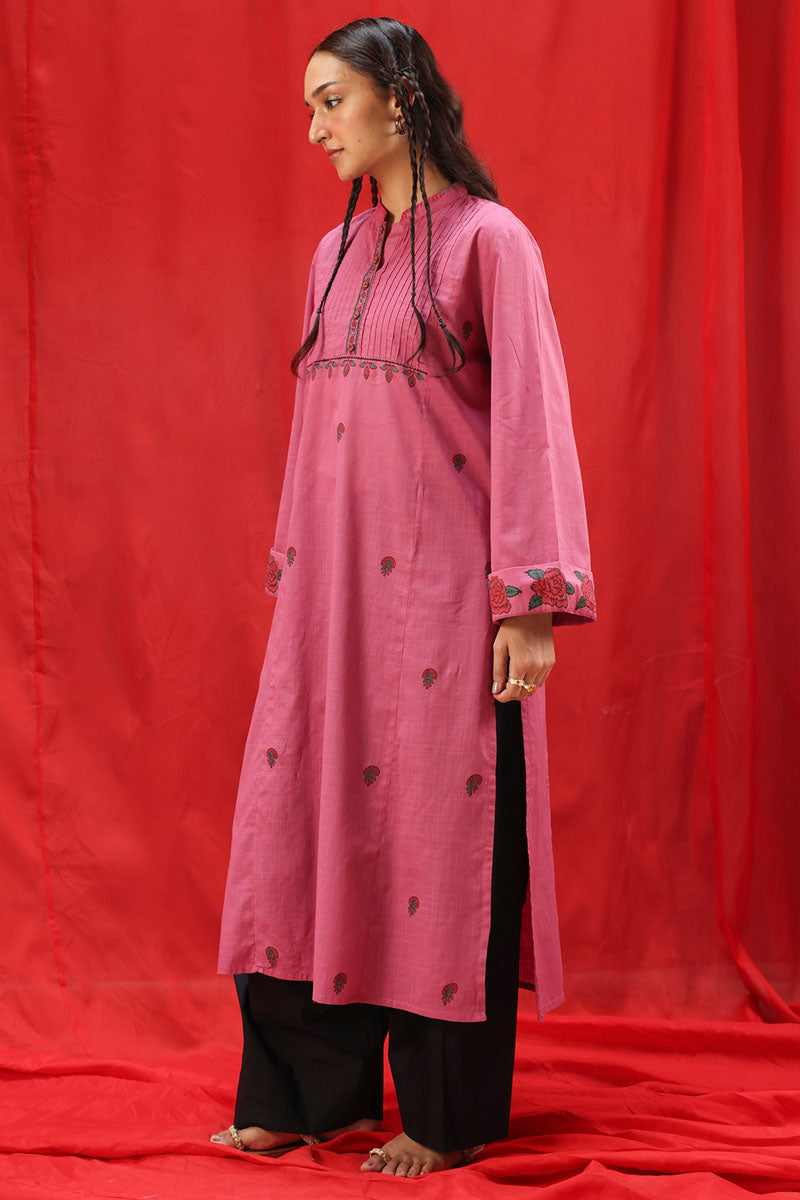 Rose Block Printed Kurta