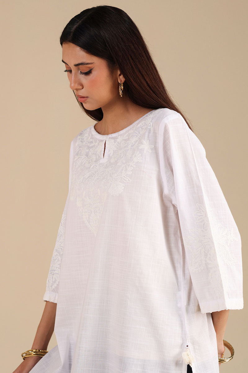 Ivory Garden Embroidered Shirt