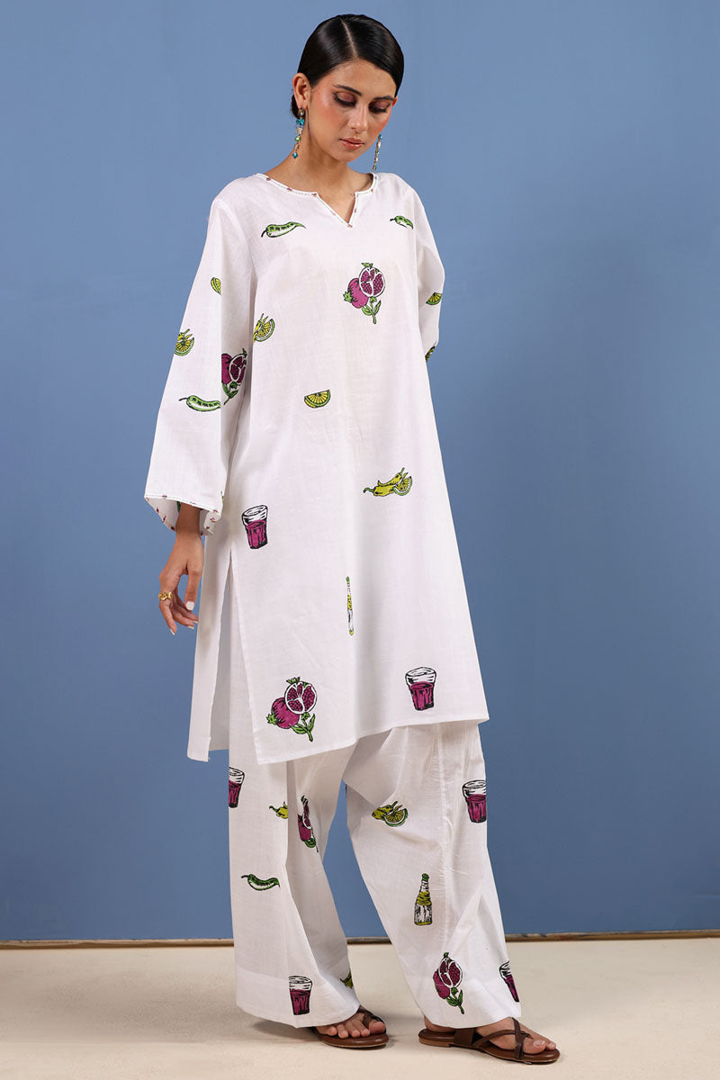Nimbu Mirchi Block Printed Set