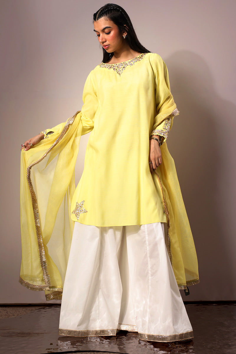 Gota Kari 3-Piece Sharara Set
