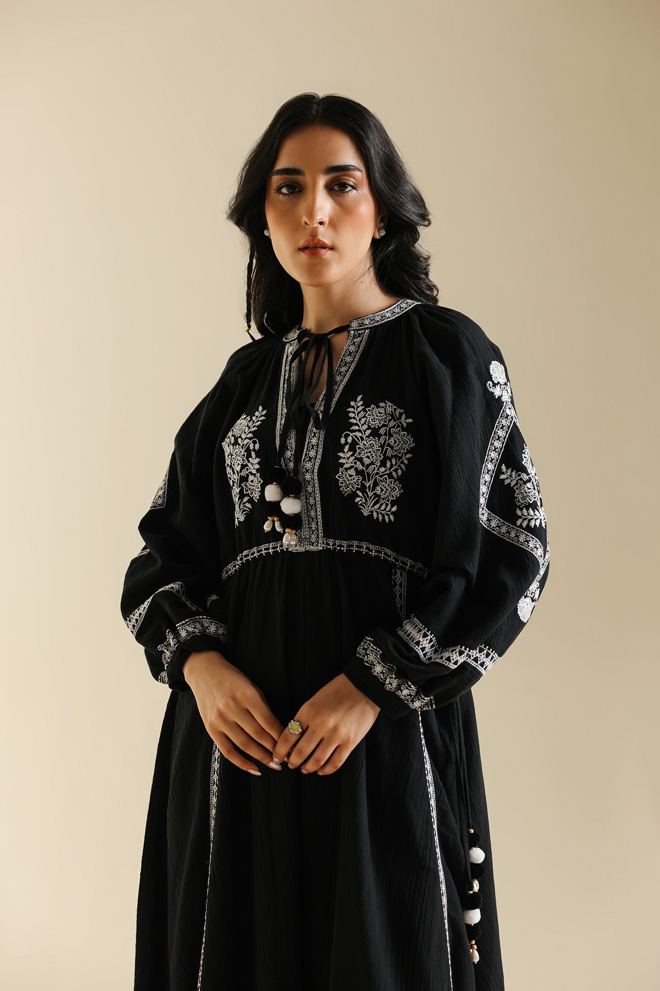 Embroidered Silk Fabric (1Pc) | LF-CH1R1