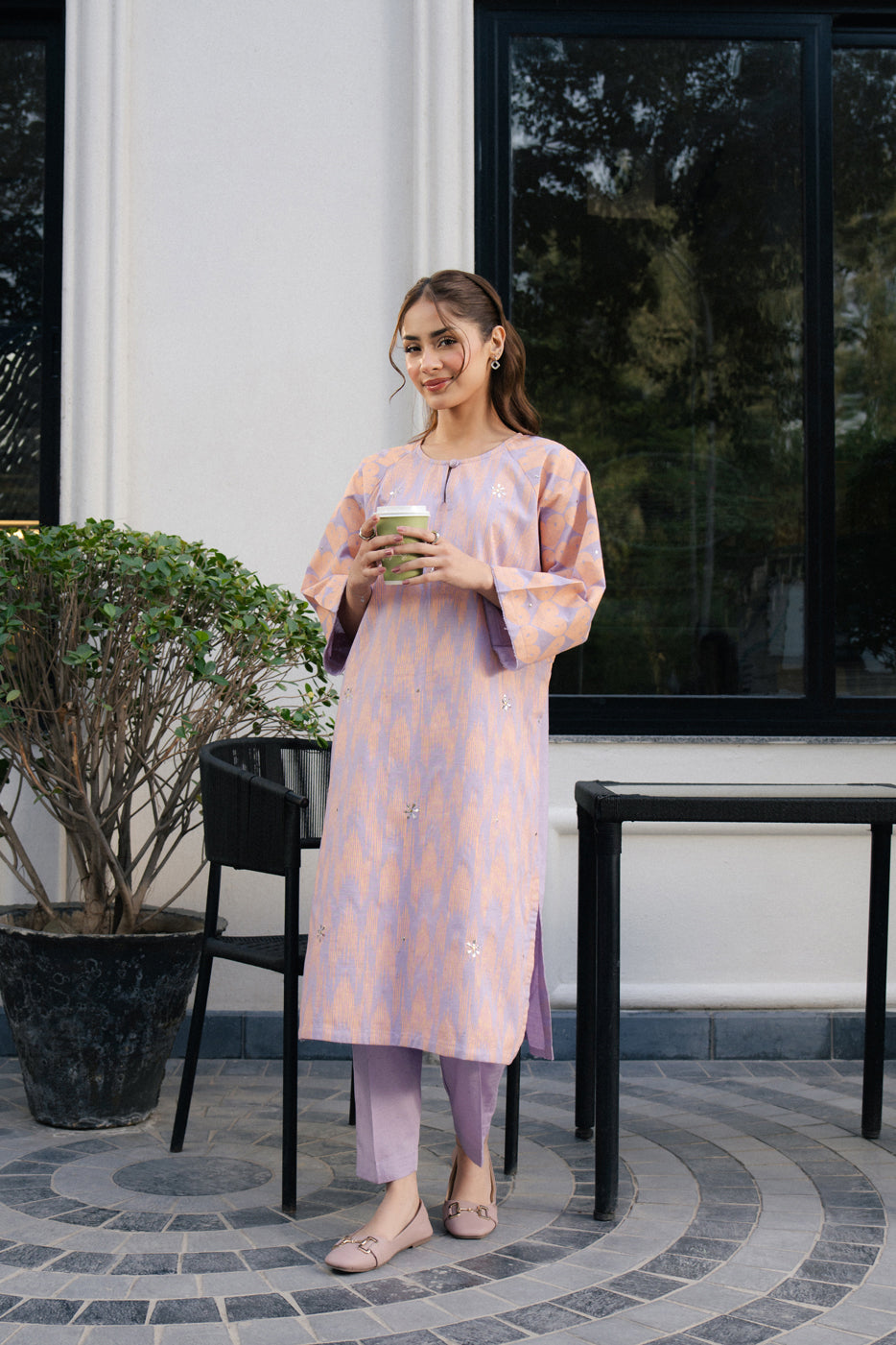 2 Piece Printed Khaddar Suit (Pret)