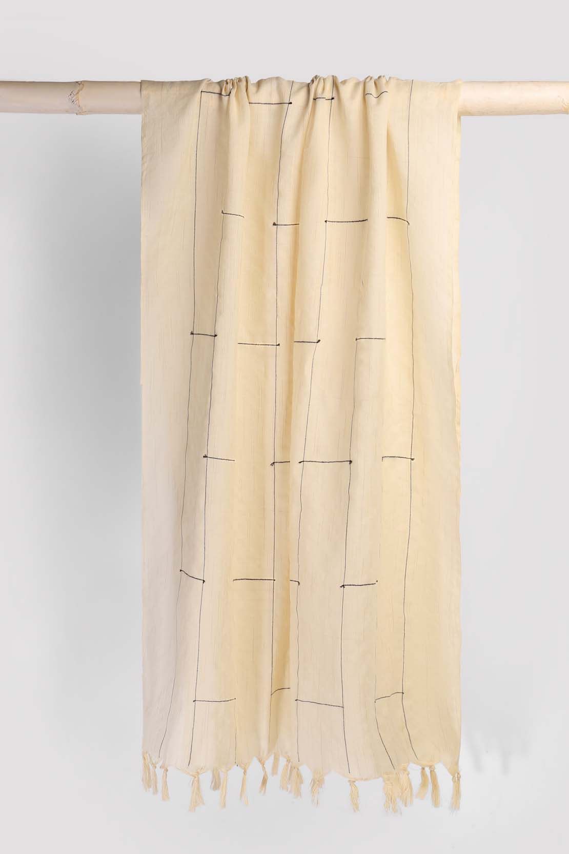 3 Piece Embroidered Raw Silk Suit