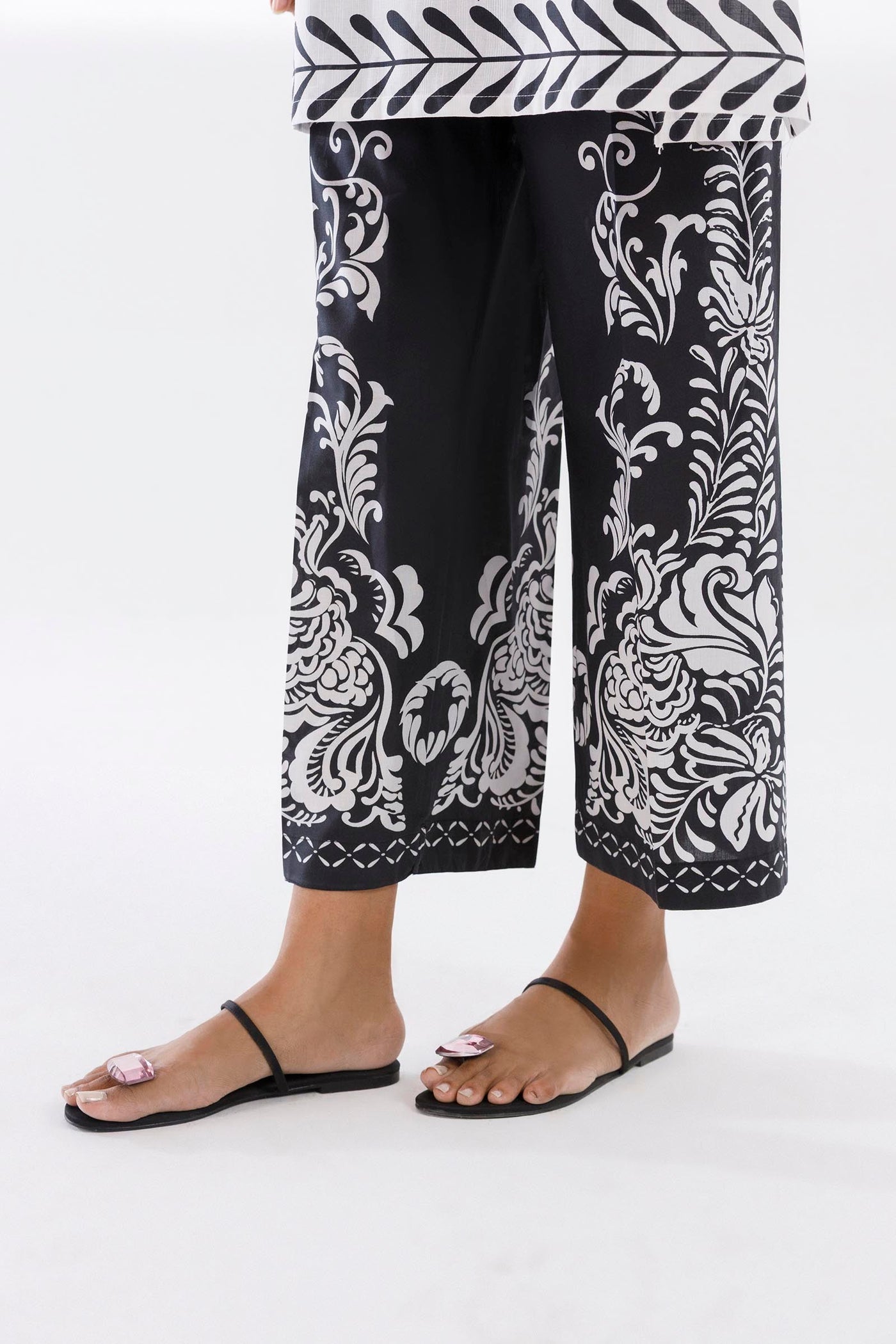 Stitched Printed Slub Shirt+ Culotte