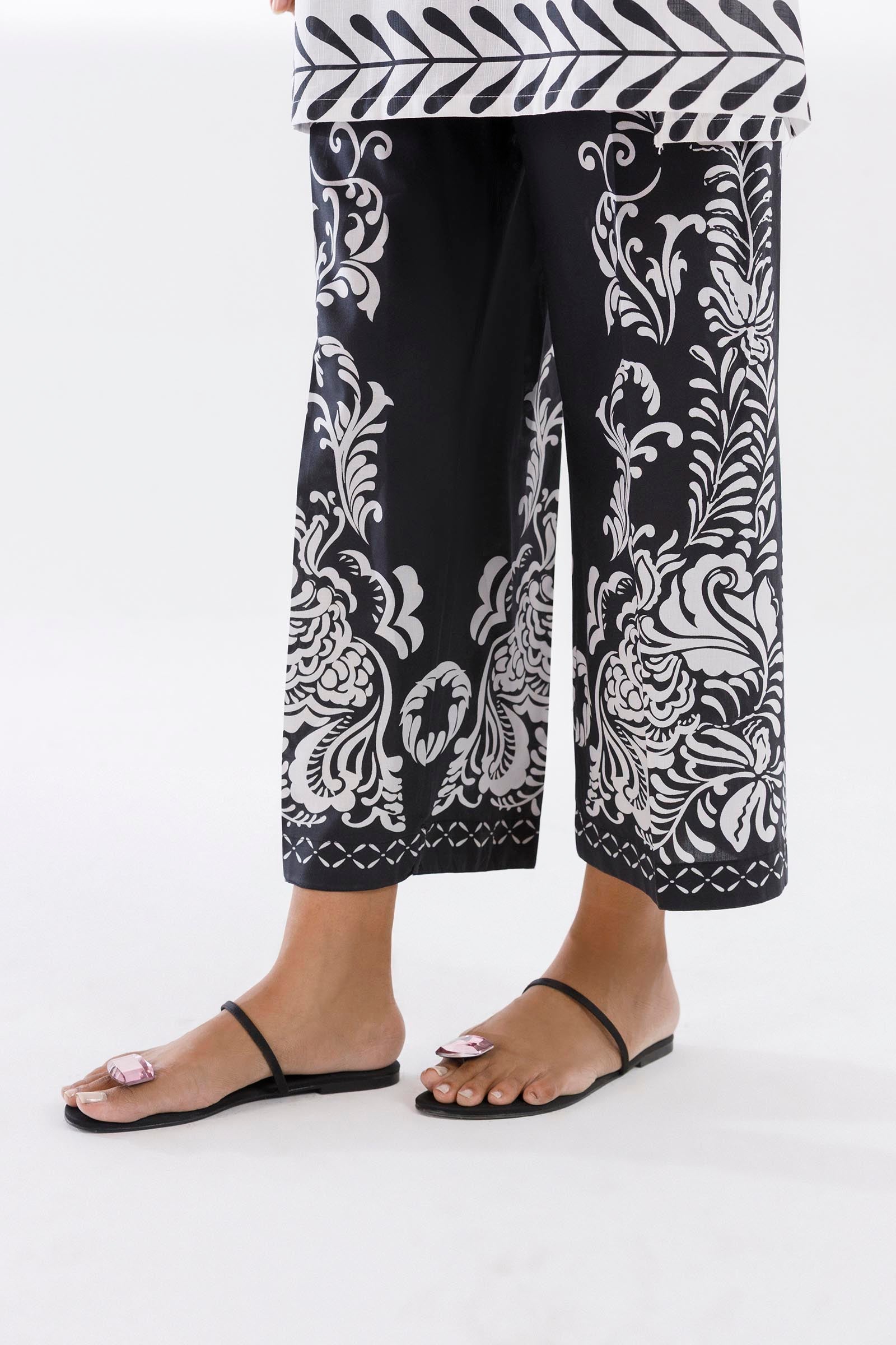 Stitched Printed Slub Shirt+ Culotte