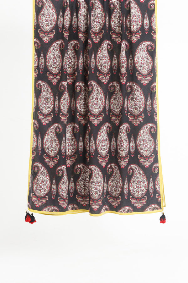 Stitched Printed Linen Dupatta