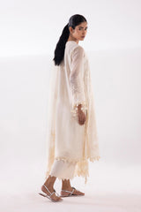 Stitched Embroidered Cotton Net Shirt