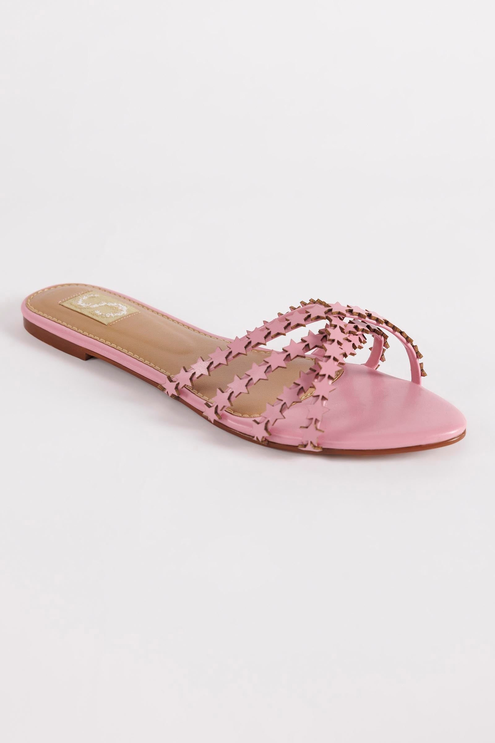 Blush Pink Star Flat Sandals