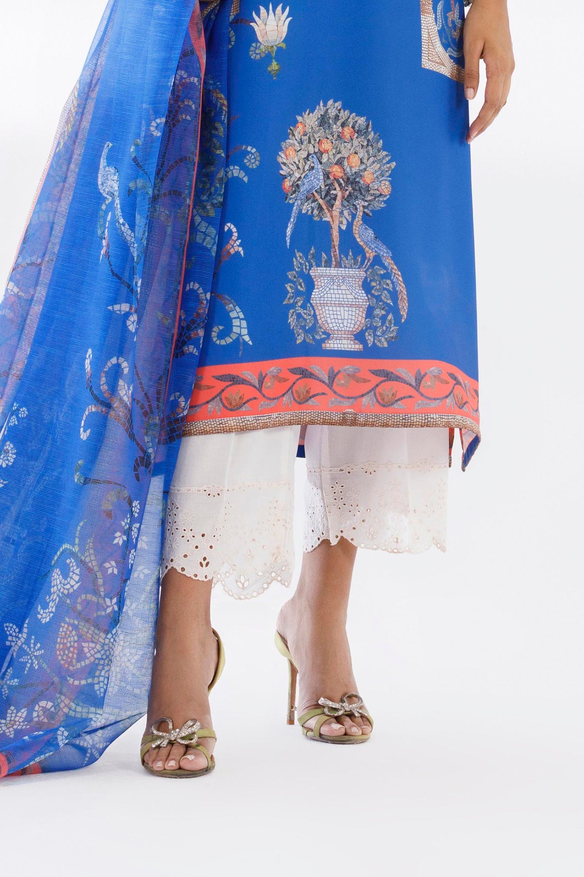 Stitched Lawn Embroidered Culotte