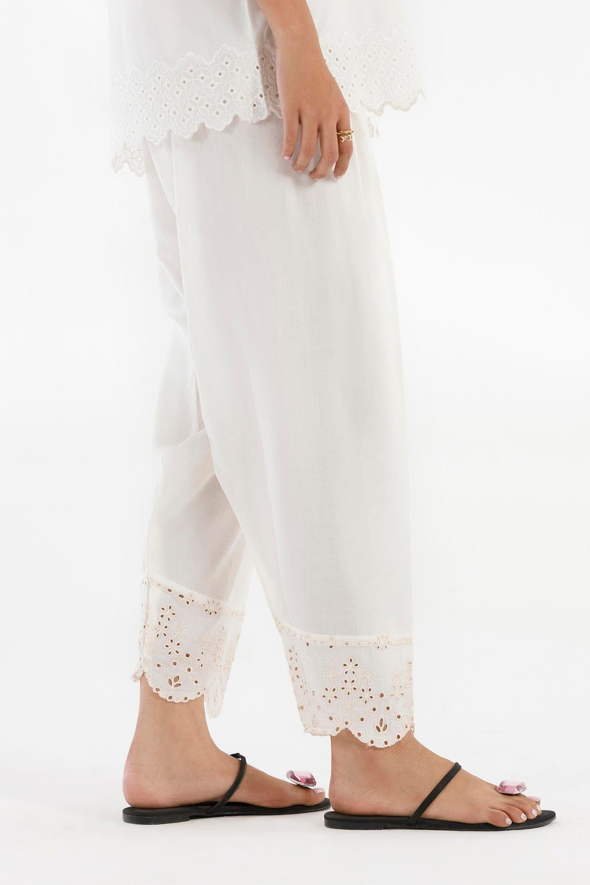 Stitched Lawn Embroidered Shalwar