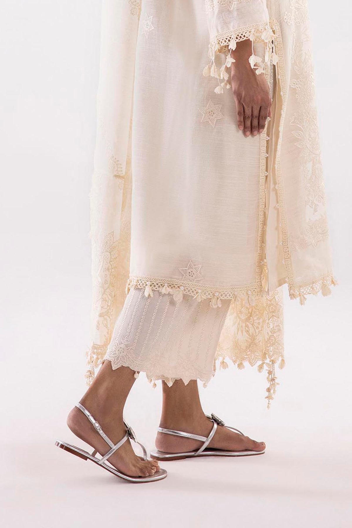 Stitched Raw Silk Bottom