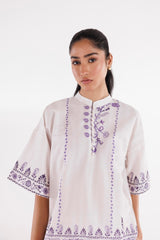 Printed Slub Shirt + Culotte