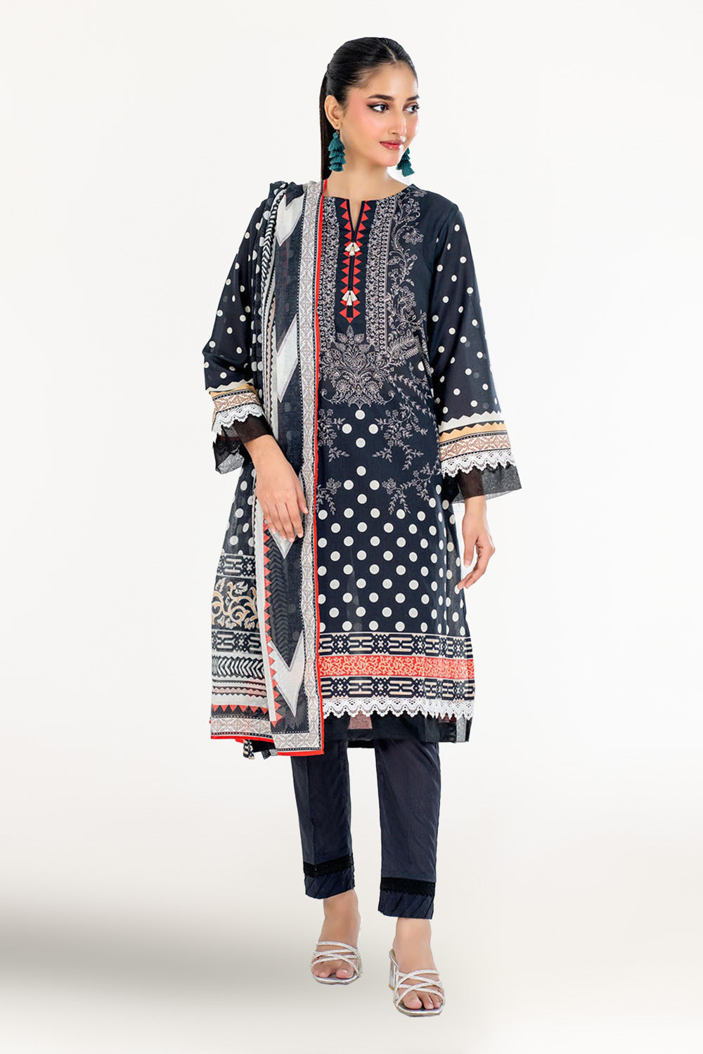 3 Piece Unstitched Printed Lawn Suit