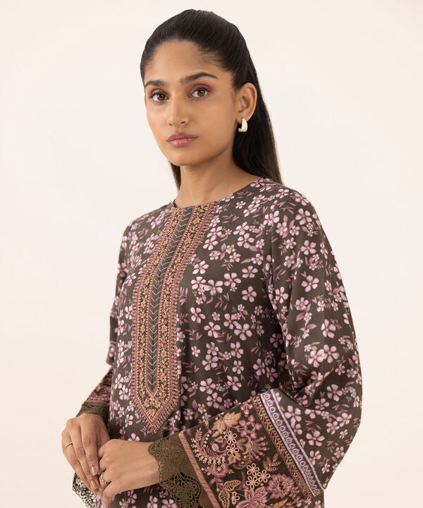 Embroidered Arabic Lawn Shirt