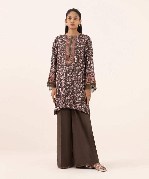 Embroidered Arabic Lawn Shirt