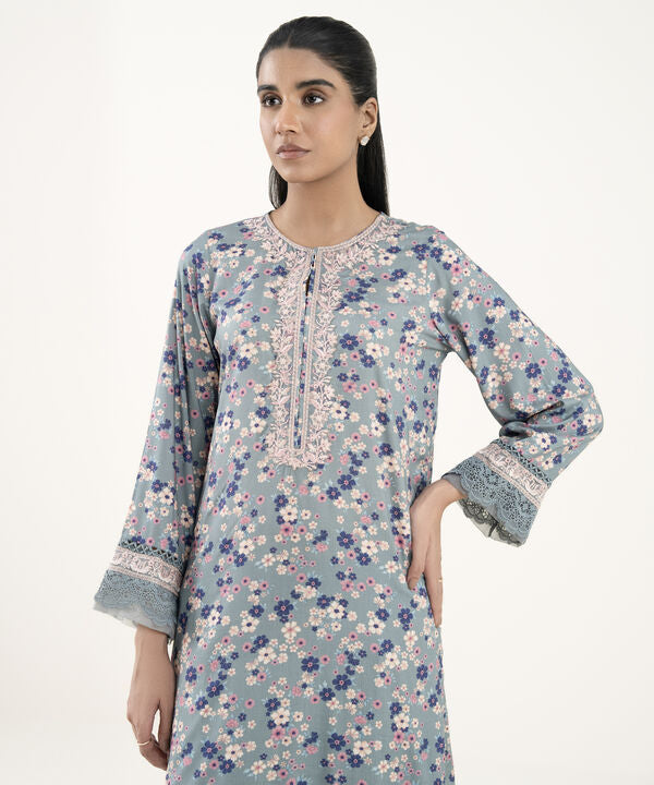 Embroidered Arabic Lawn Shirt