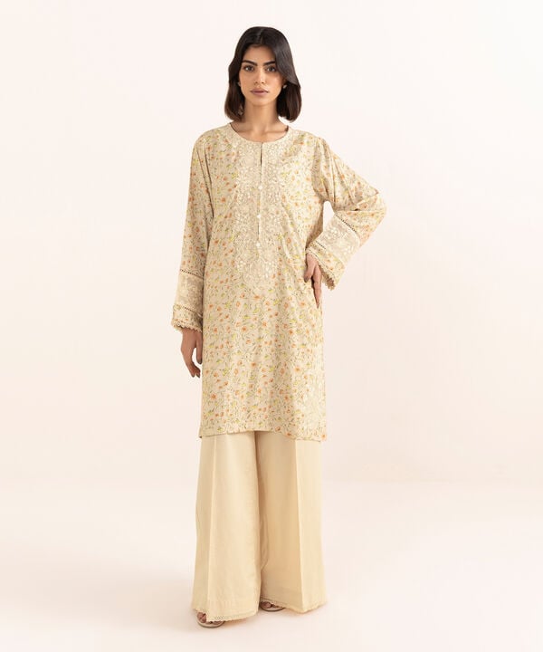 Embroidered Arabic Lawn Shirt