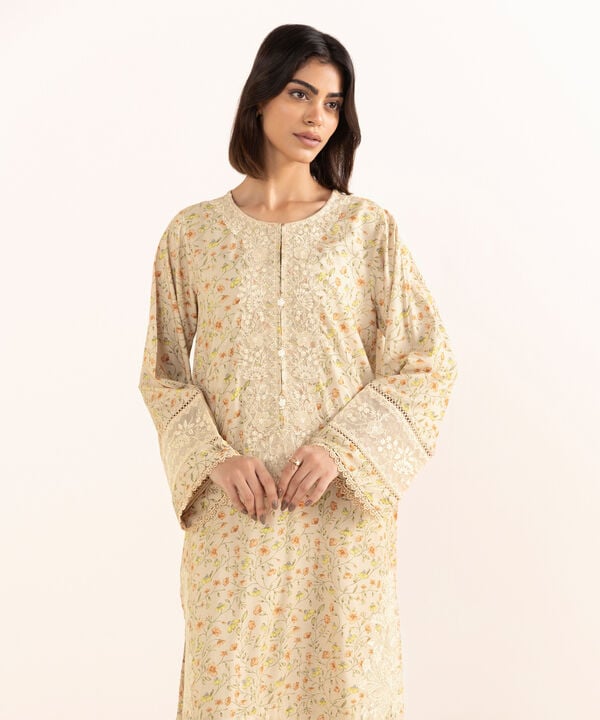 Embroidered Arabic Lawn Shirt