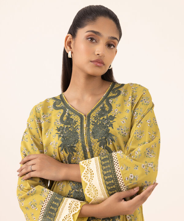 Embroidered Arabic Lawn Shirt