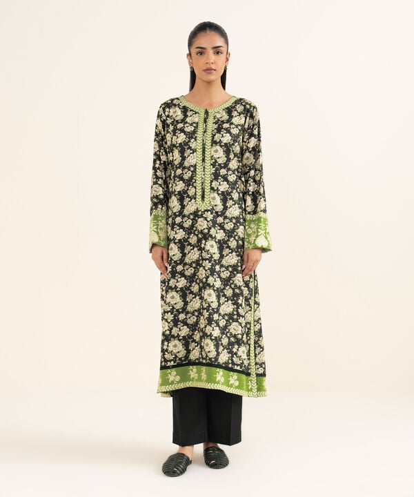 Embroidered Arabic Khaddar Shirt