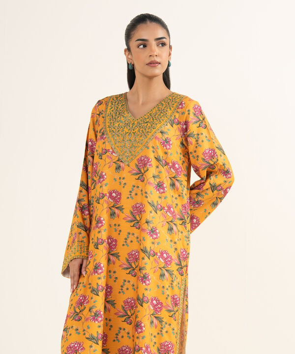Embroidered Arabic Khaddar Shirt