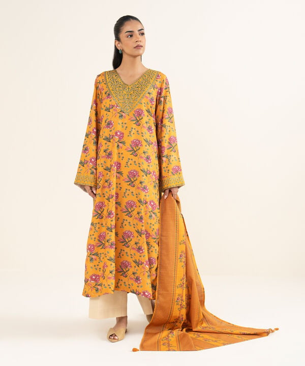 Embroidered Arabic Khaddar Shirt