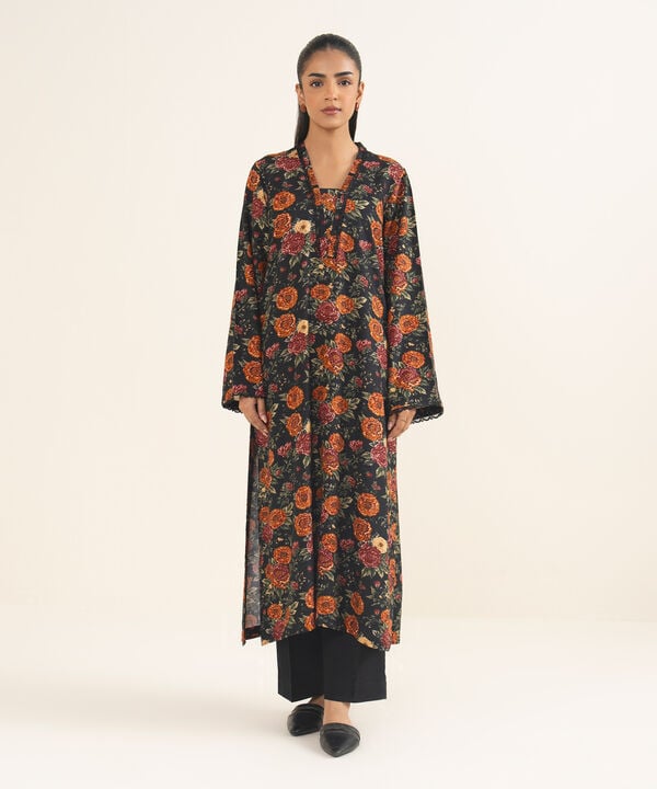 Printed Arabic Khaddar Shirt