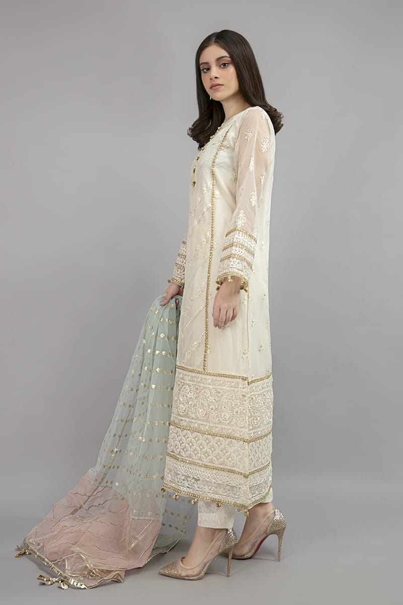 Stitched Cotton Embroidered Shirt + Shalwar