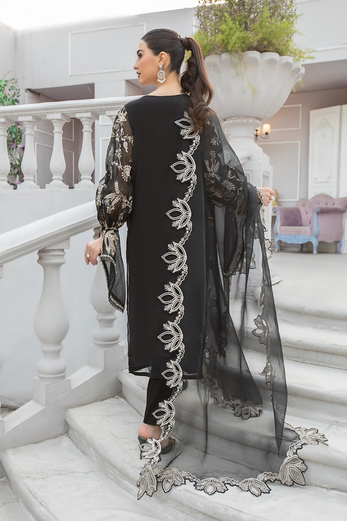 3 Piece Embroidered Suit
