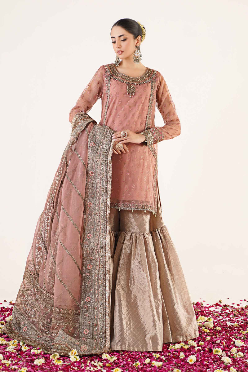 Stitched Beige Lawn Embroidered Culotte