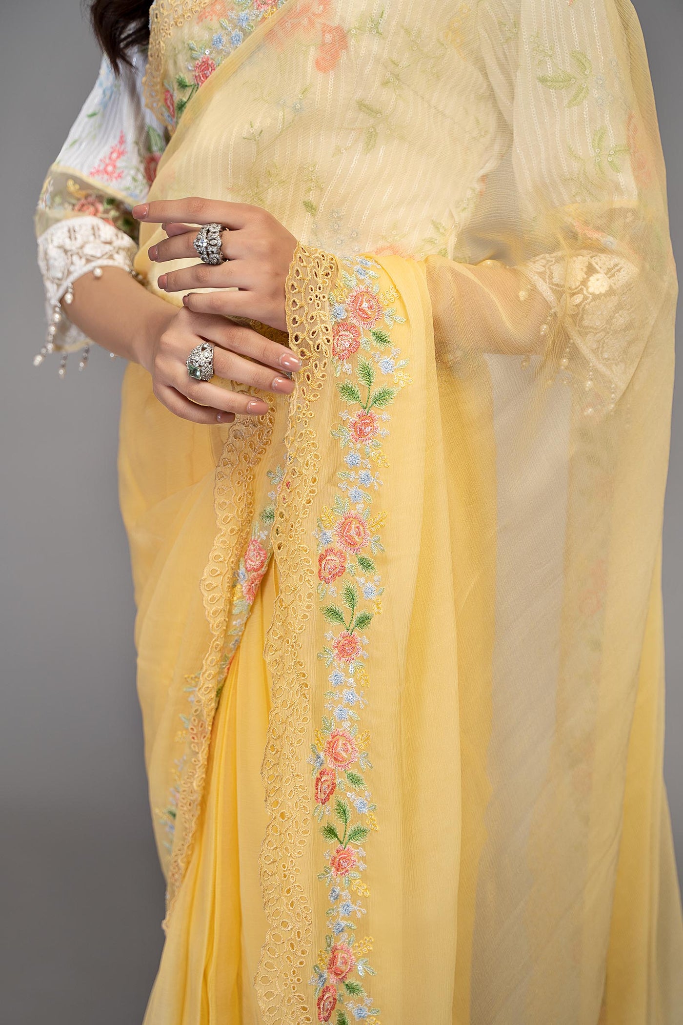 Saree Yellow Sf-Ef23-31