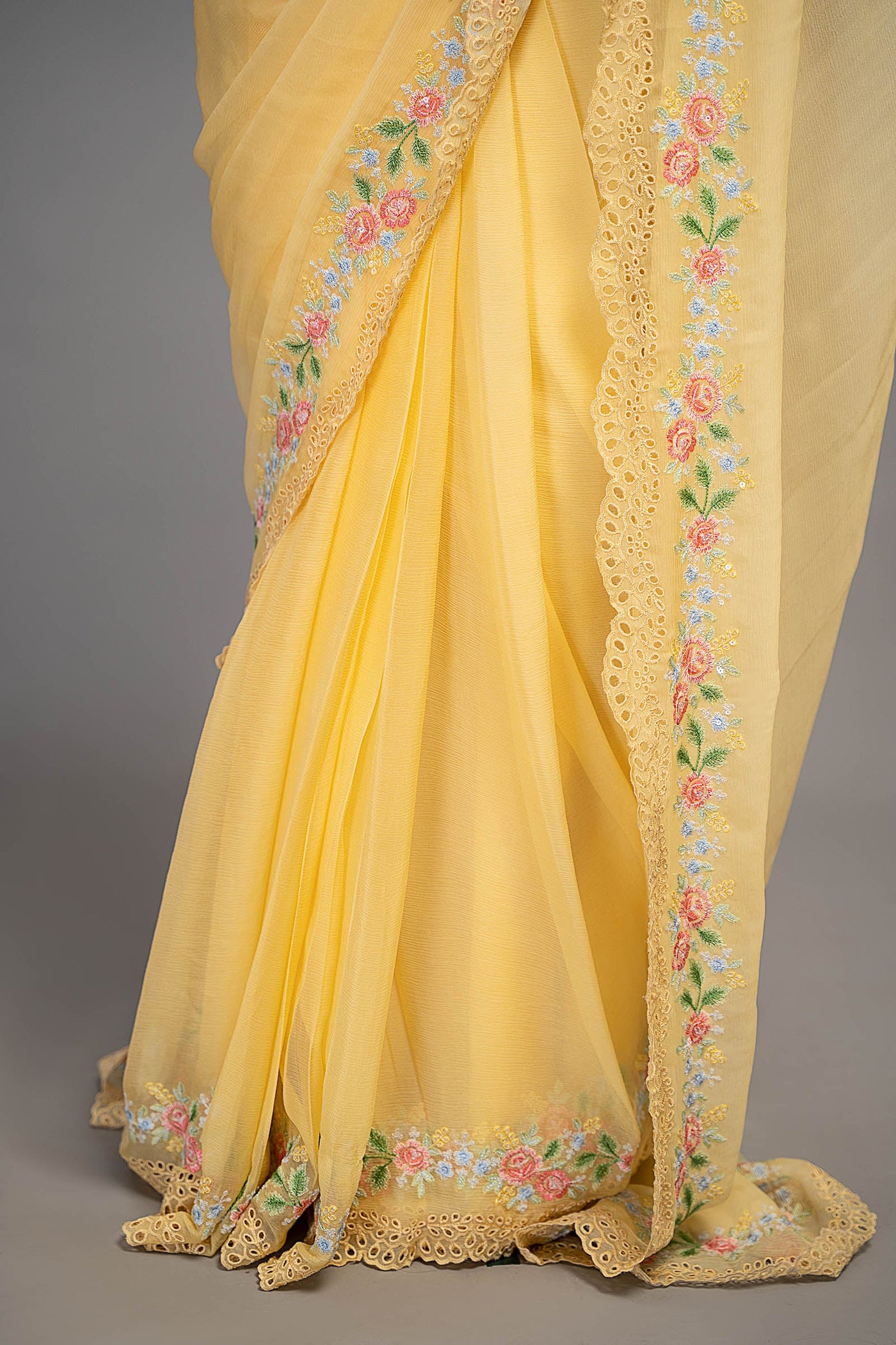 Saree Yellow Sf-Ef23-31