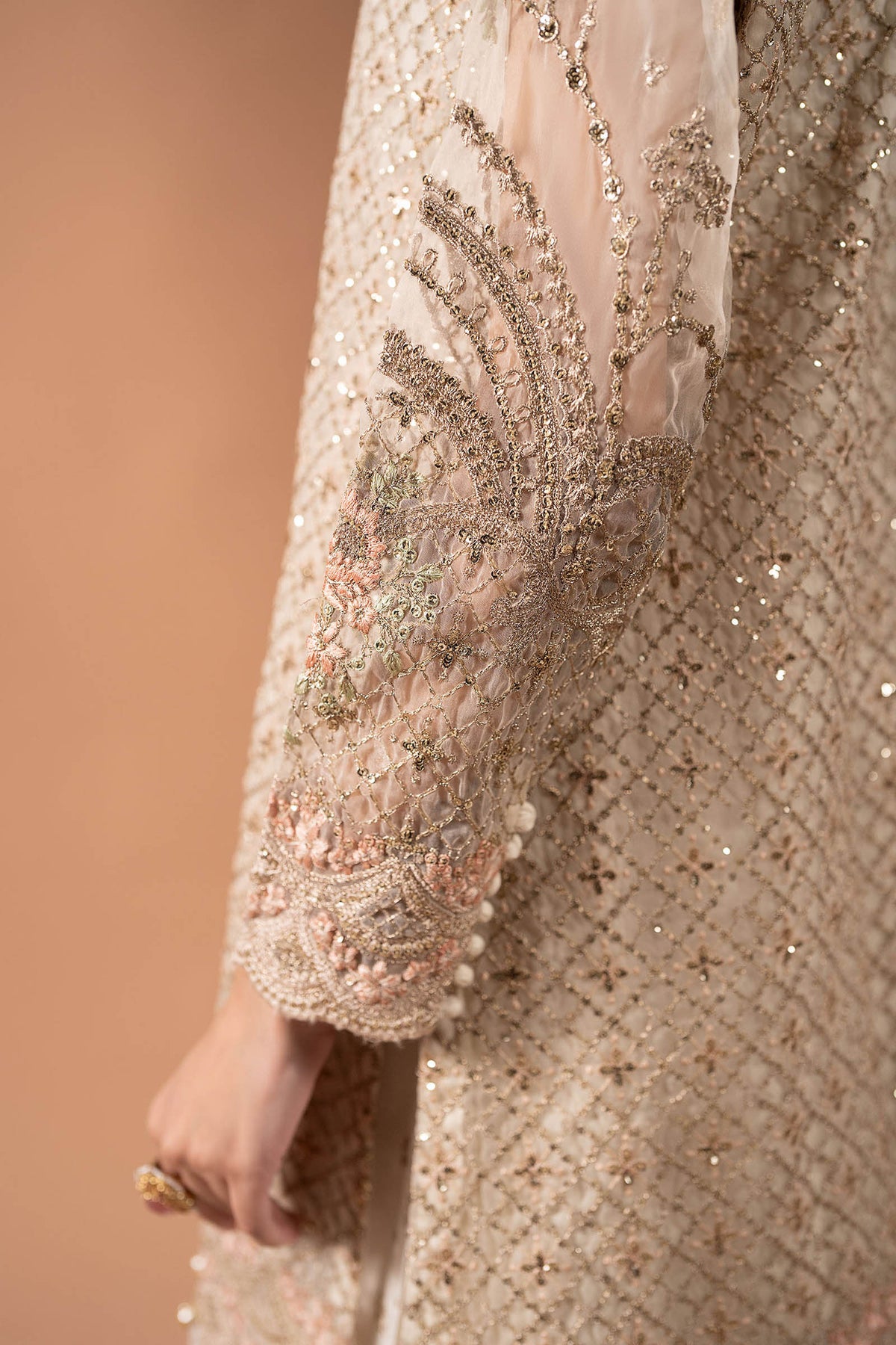 3 Piece Embroidered Organza Suit
