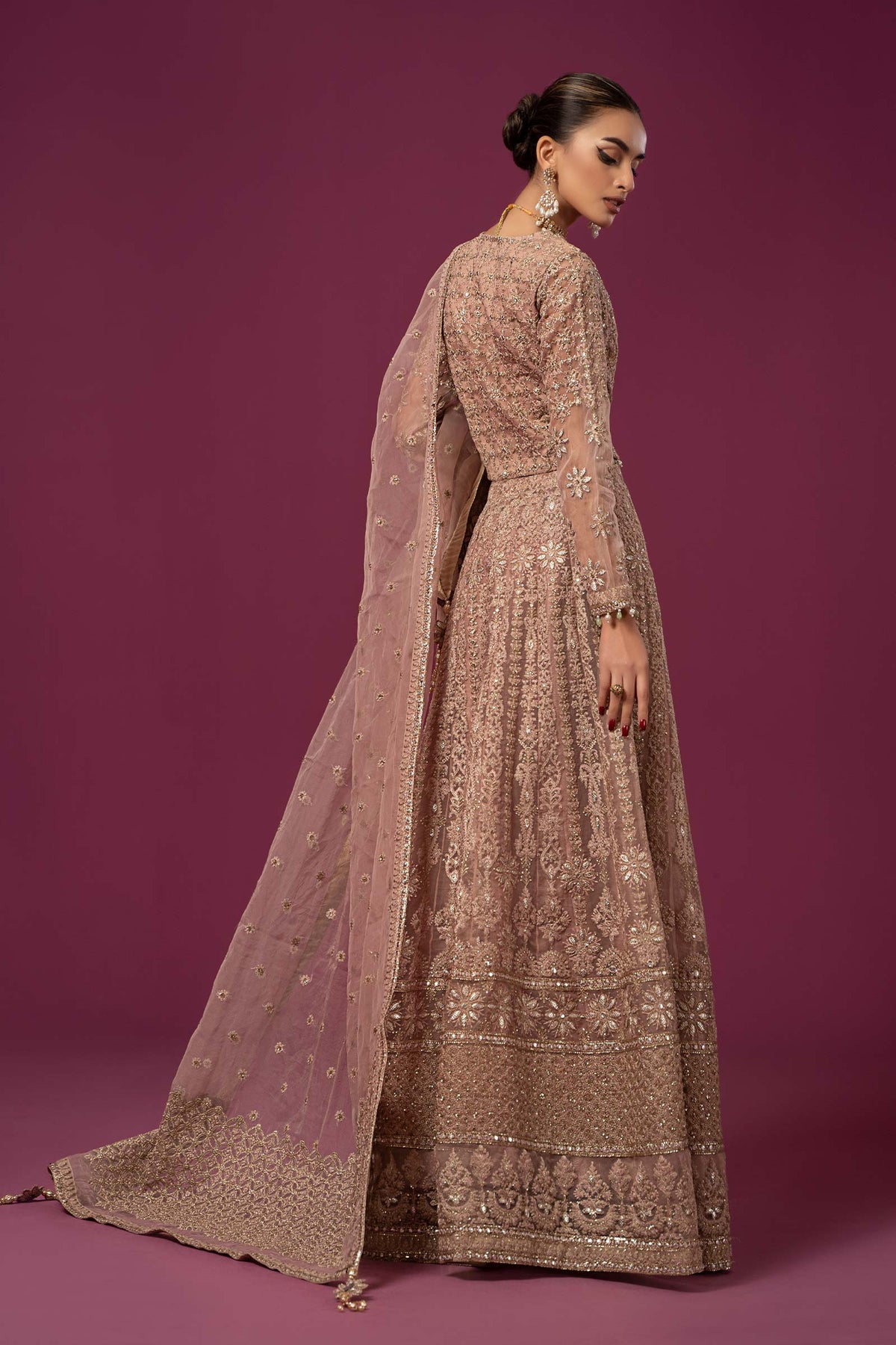 3 Piece Embroidered Organza Suit