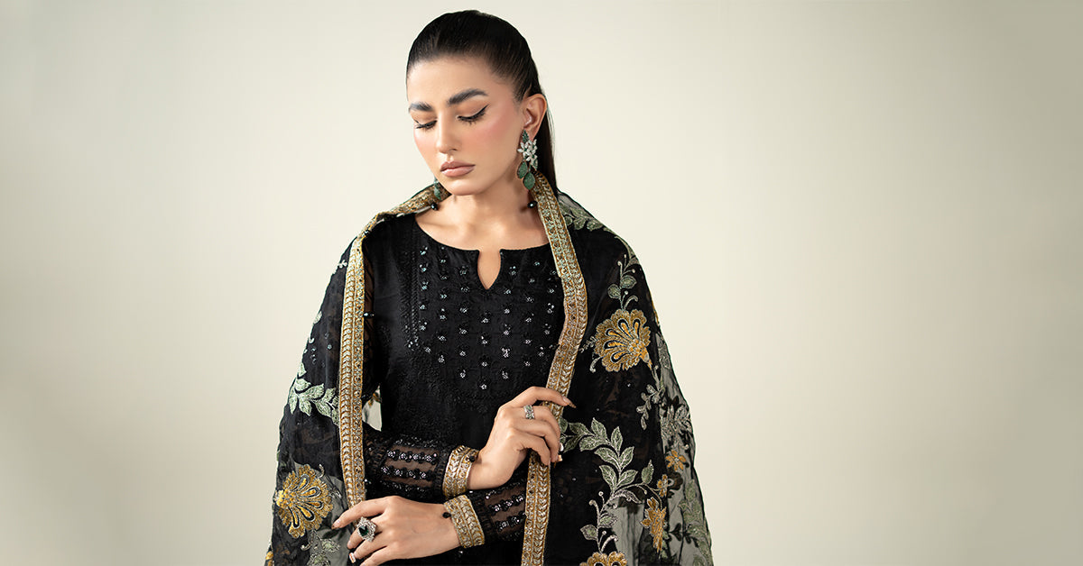 3 Piece Embroidered Suit