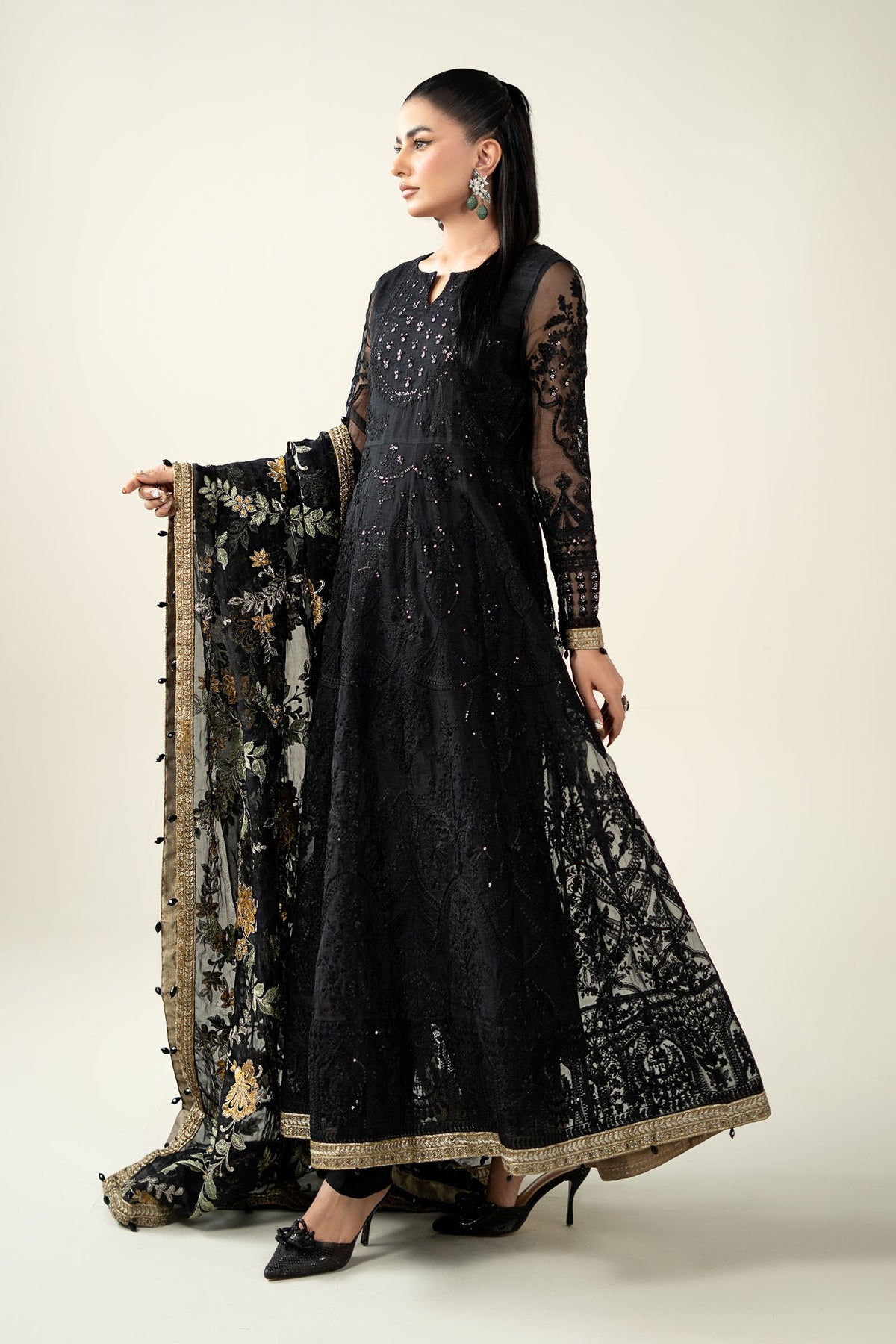 3 Piece Embroidered Suit