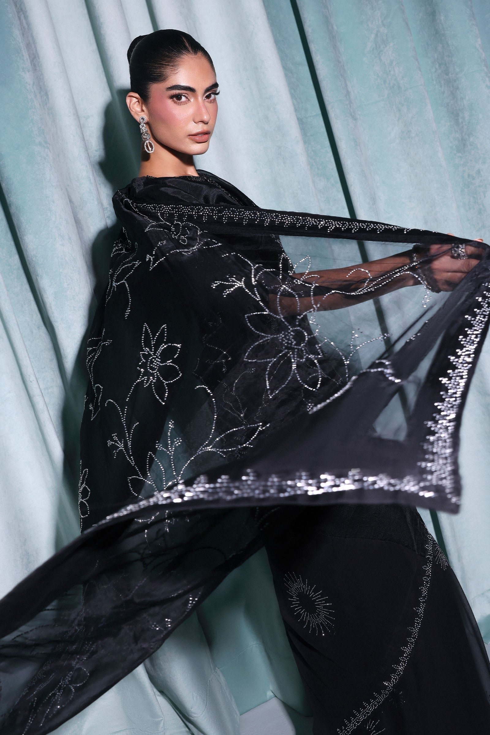Embellished Chiffon Saree