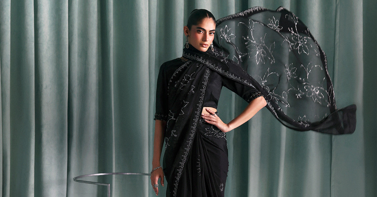 Embellished Chiffon Saree